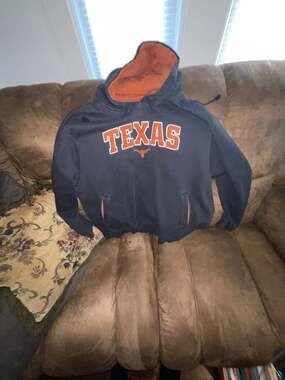 Foot Locker Apparel Vintage Texas Longhorns Embroidered Hoodie Sz  2XL
